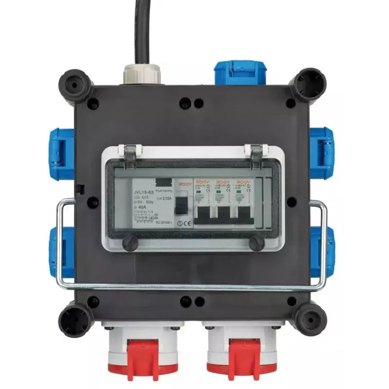 Alargador de corriente Brennenstuhl 1153690200 2m 7 tomas AC Interior Negro Azul Rojo