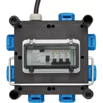Alargador de corriente Brennenstuhl 1153690600 2m 7 tomas AC Exterior Negro Azul