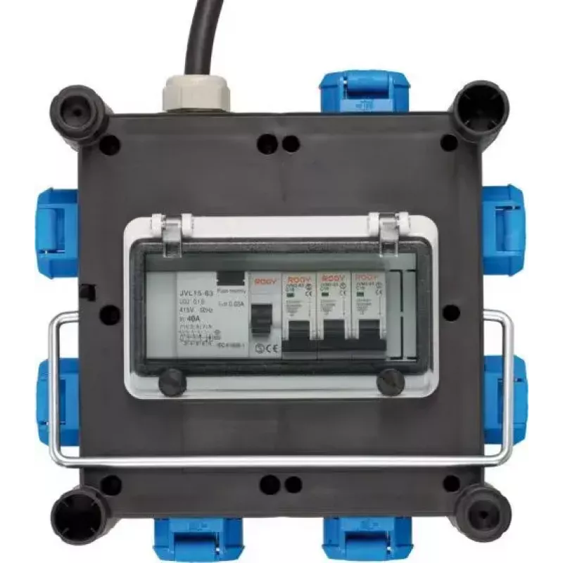 Alargador de corriente Brennenstuhl 1153690600 2m 7 tomas AC Exterior Negro Azul