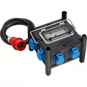 Alargador de corriente Brennenstuhl 1153690600 2m 7 tomas AC Exterior Negro Azul