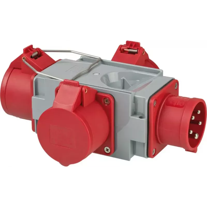 Adaptador de enchufe Brennenstuhl 1081640 400V 16A Gris Rojo