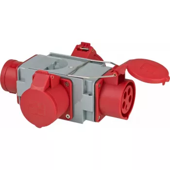 Adaptador de enchufe Brennenstuhl 1081640 400V 16A Gris Rojo