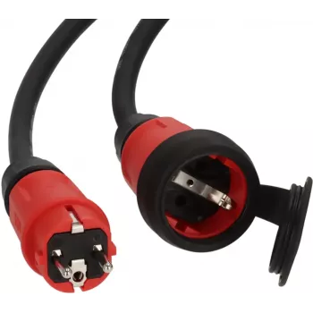Alargador de corriente Brennenstuhl 9161050110 5m 1 toma AC Interior/Exterior Negro Rojo