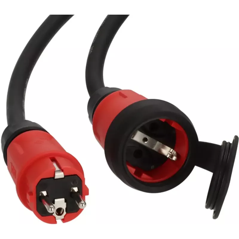 Alargador de corriente Brennenstuhl 9161050110 5m 1 toma AC Interior/Exterior Negro Rojo