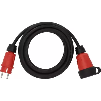Alargador de corriente Brennenstuhl 9161050110 5m 1 toma AC Interior/Exterior Negro Rojo