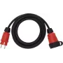 Alargador de corriente Brennenstuhl 9161050110 5m 1 toma AC Interior/Exterior Negro Rojo