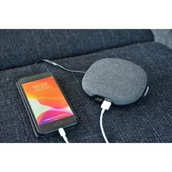 Brennenstuhl estilo estación de carga con superficie textil, 3 m, 1 toma + 2 USB, antracita/negro