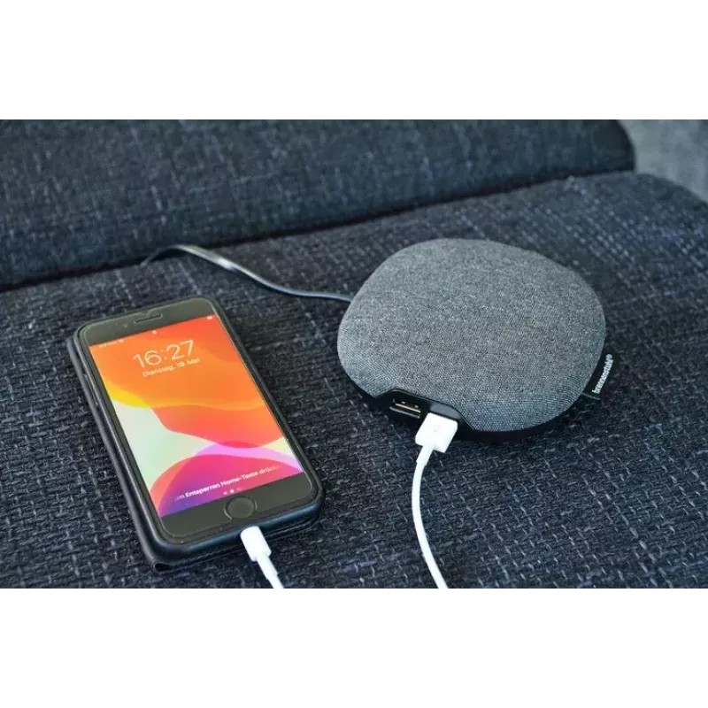 Brennenstuhl estilo estación de carga con superficie textil, 3 m, 1 toma + 2 USB, antracita/negro