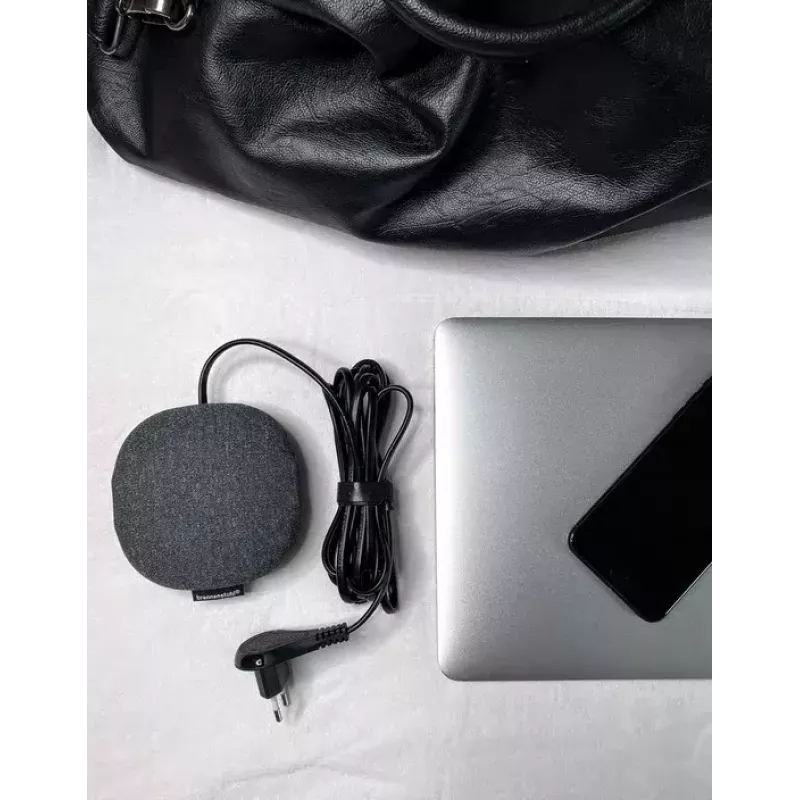 Brennenstuhl estilo estación de carga con superficie textil, 3 m, 1 toma + 2 USB, antracita/negro