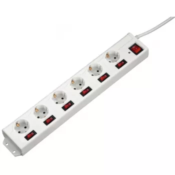 Hama 137239 regleta 1,4 m 6 salidas AC interior blanco