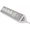 Alargador de corriente Brennenstuhl 1153590620 2m 6 tomas de corriente interior plata blanco