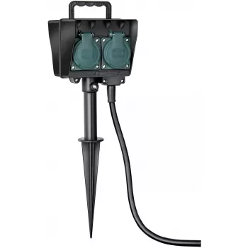 Alargador de corriente Brennenstuhl 1154440 1,4 m 4 tomas de corriente negro verde