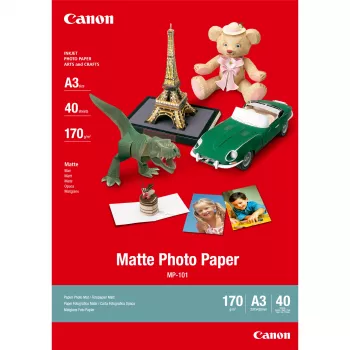 Canon MP-101 Papel fotográfico mate A3 - 40 hojas, 170 g/m², A3 (297 x 420 mm), 40 hojas