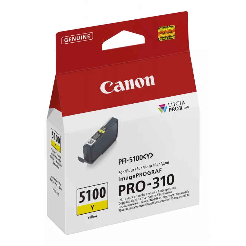 Cartucho de tinta Canon PFI-5100 Y 1 ud. original amarillo