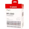 Cartucho de tinta Canon PFI-300 10 ud. original negro, azul, cian, gris, magenta, negro fotográfico, magenta fotográfico, rojo, amarillo