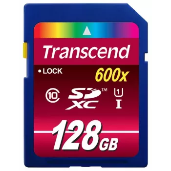 Memoria flash Transcend 128 GB SDXC UHS-I 600x TS128GSDXC10U1