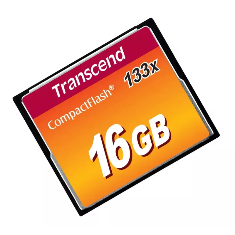 Tarjeta CompactFlash Transcend TS16GCF133 16 GB, 50 MB/s lectura, 20 MB/s escritura