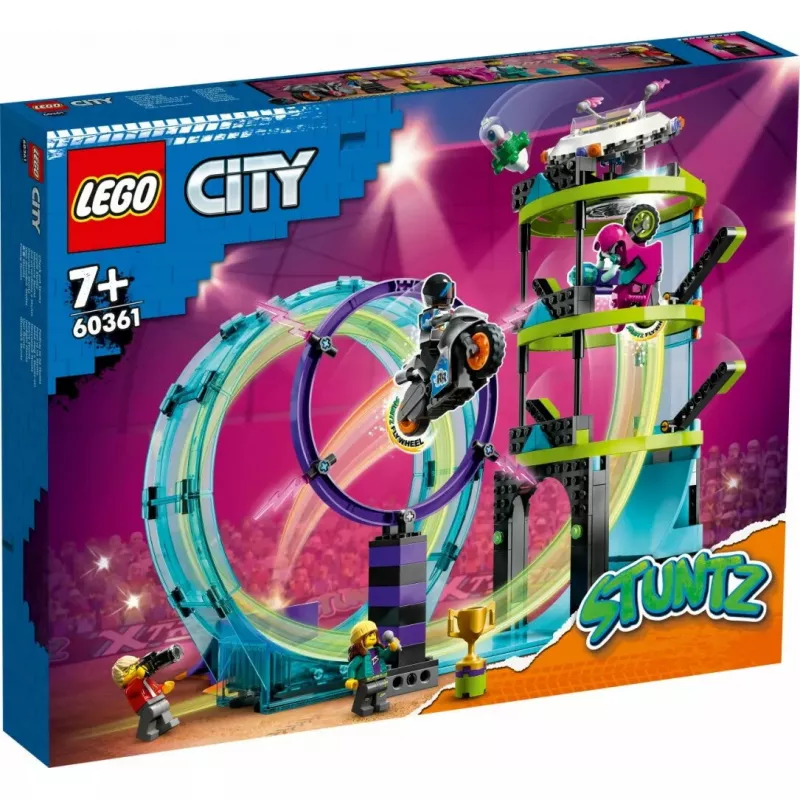 LEGO Set LEGO City Stuntz 60361 Ultimate Stunt Riders Challenge – Set de juego de moto acrobática