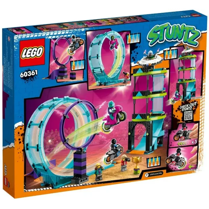 LEGO Set LEGO City Stuntz 60361 Ultimate Stunt Riders Challenge – Set de juego de moto acrobática