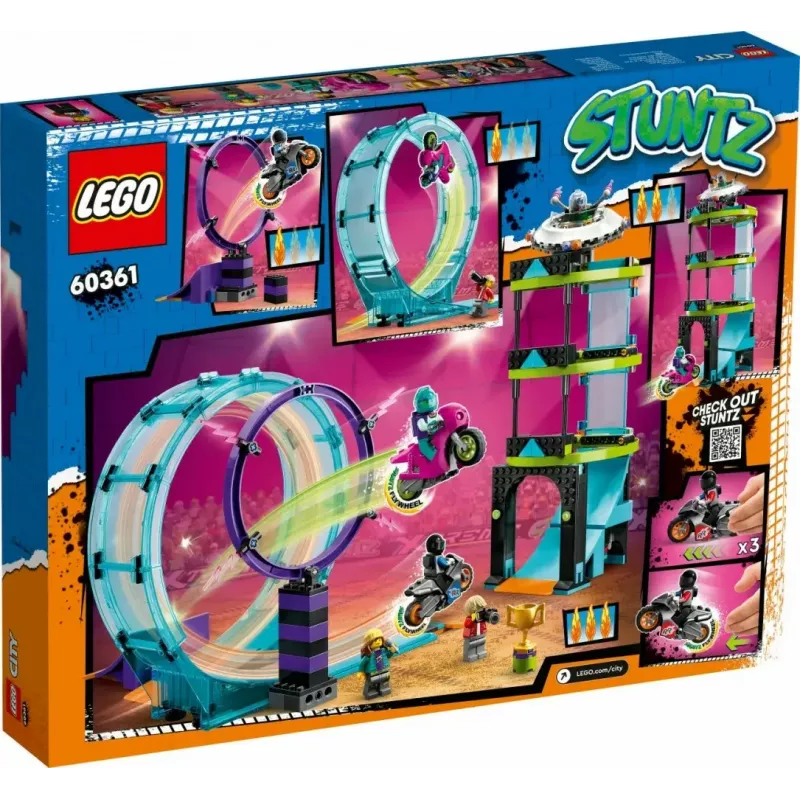 LEGO Set LEGO City Stuntz 60361 Ultimate Stunt Riders Challenge – Set de juego de moto acrobática