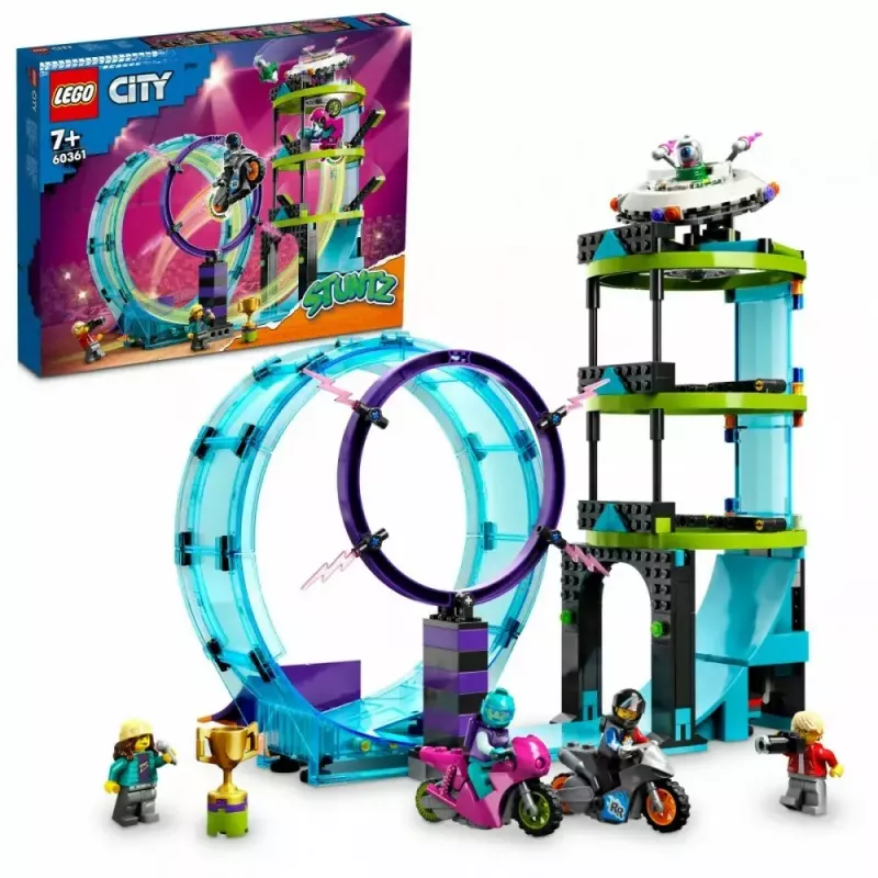 LEGO Set LEGO City Stuntz 60361 Ultimate Stunt Riders Challenge – Set de juego de moto acrobática