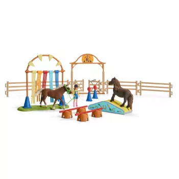 Entrenamiento de agilidad con poni Schleich 42481 Multicolor Plástico 3-8 años