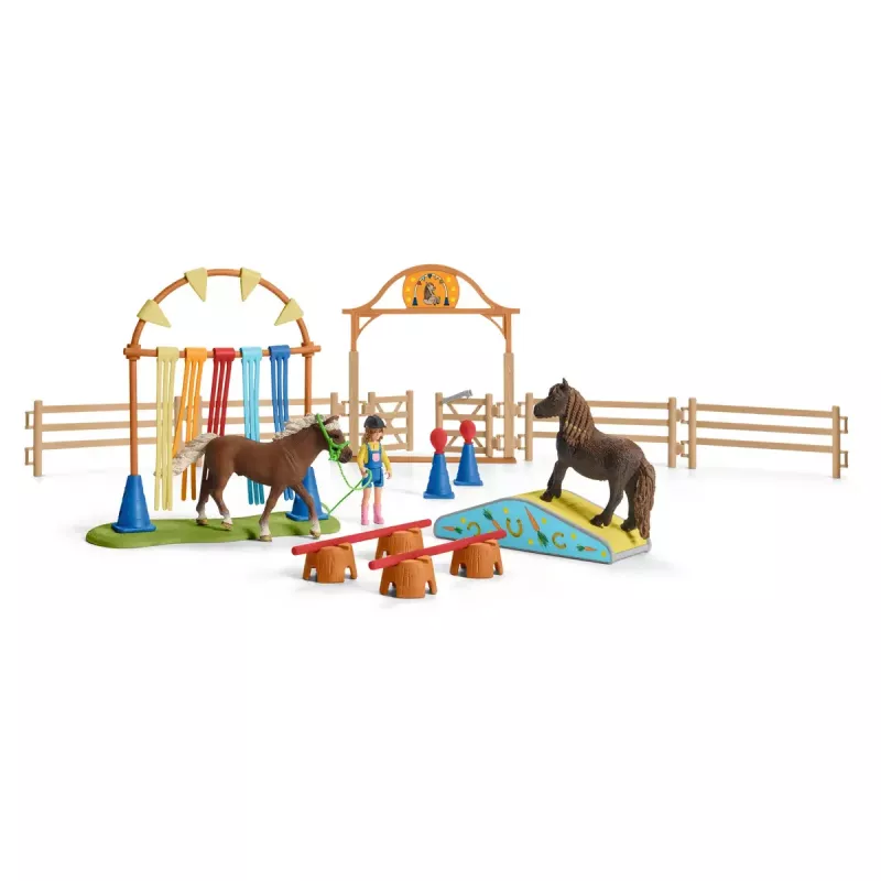 Entrenamiento de agilidad con poni Schleich 42481 Multicolor Plástico 3-8 años