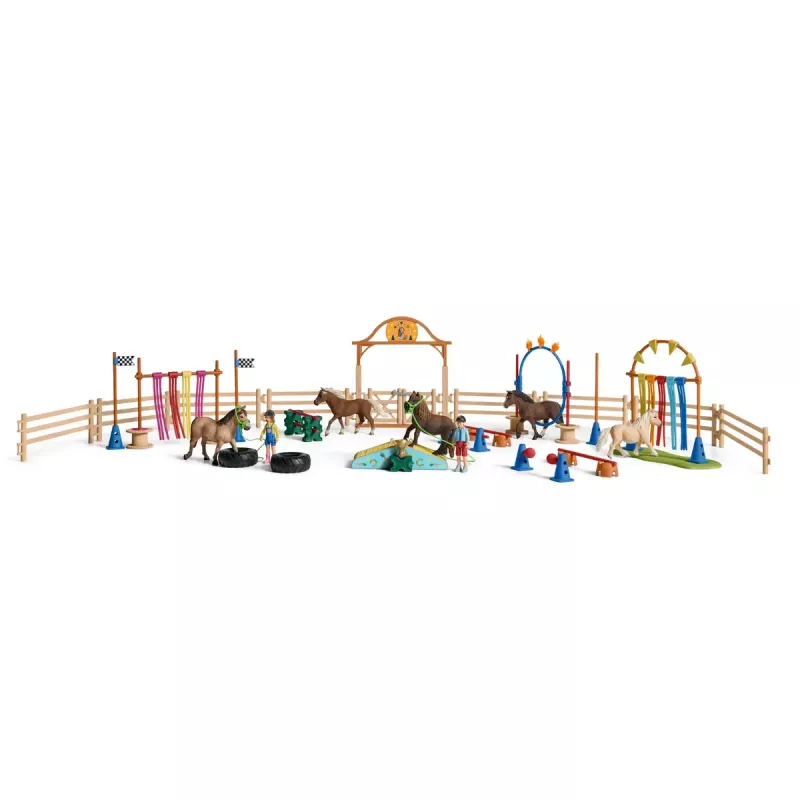 Entrenamiento de agilidad con poni Schleich 42481 Multicolor Plástico 3-8 años