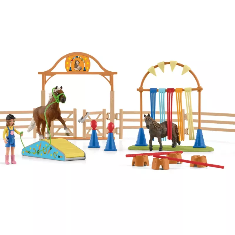 Entrenamiento de agilidad con poni Schleich 42481 Multicolor Plástico 3-8 años