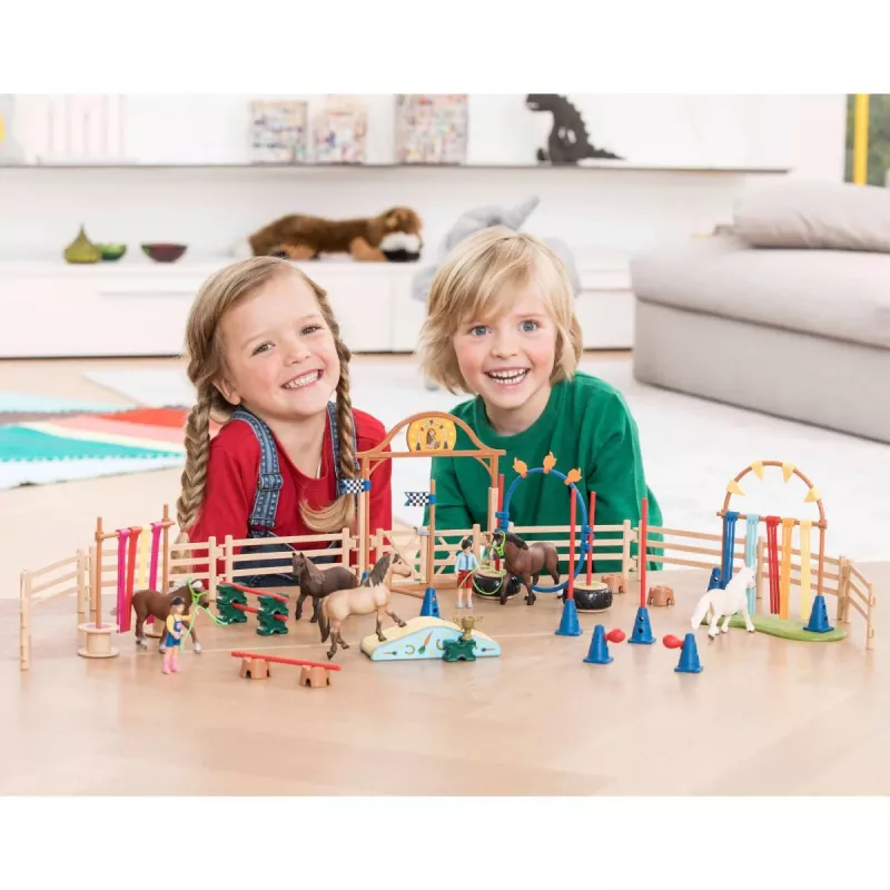 Carrera de agilidad con poni Schleich FARM WORLD 42482