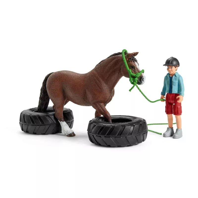 Carrera de agilidad con poni Schleich FARM WORLD 42482