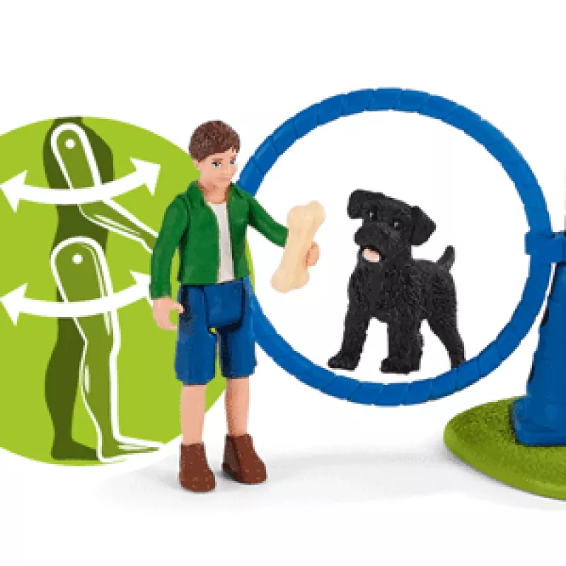 schleich Farm Life Entrenamiento de agilidad para cachorros, Farm World, 3 año(s), multicolor