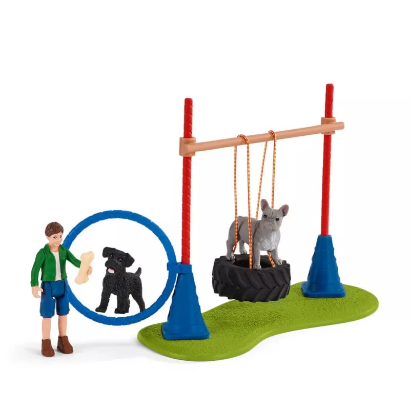 schleich Farm Life Entrenamiento de agilidad para cachorros, Farm World, 3 año(s), multicolor