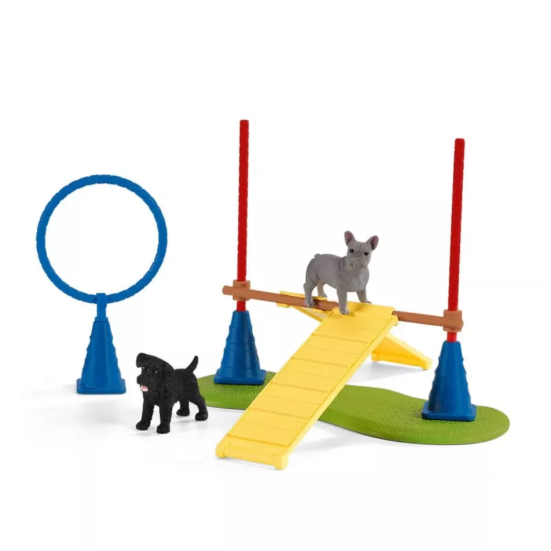 schleich Farm Life Entrenamiento de agilidad para cachorros, Farm World, 3 año(s), multicolor