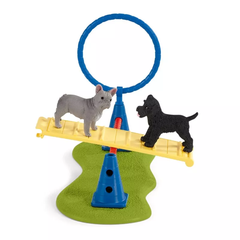 schleich Farm Life Entrenamiento de agilidad para cachorros, Farm World, 3 año(s), multicolor