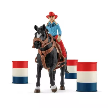 schleich Cowgirl Barrel Racing Fun, 3 año(s), multicolor