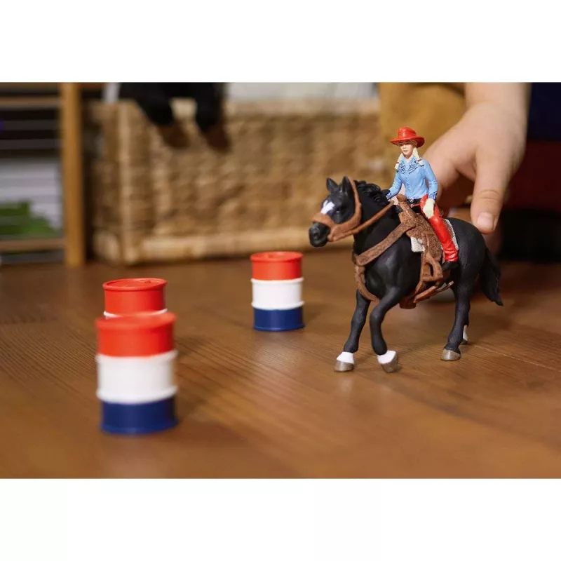 schleich Cowgirl Barrel Racing Fun, 3 año(s), multicolor