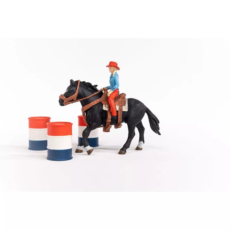 schleich Cowgirl Barrel Racing Fun, 3 año(s), multicolor