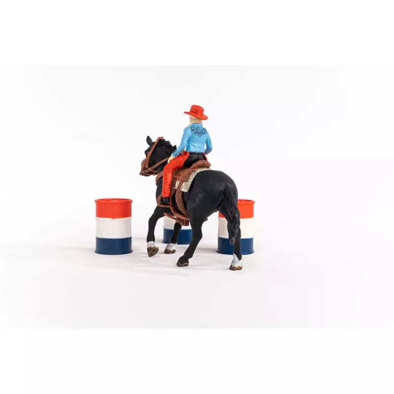 schleich Cowgirl Barrel Racing Fun, 3 año(s), multicolor