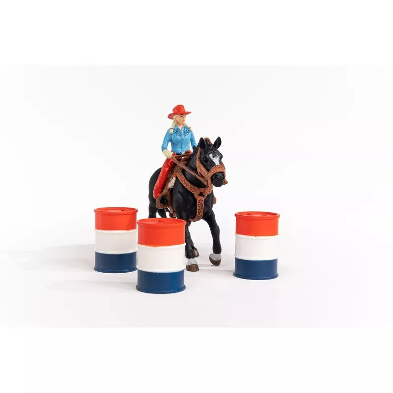 schleich Cowgirl Barrel Racing Fun, 3 año(s), multicolor
