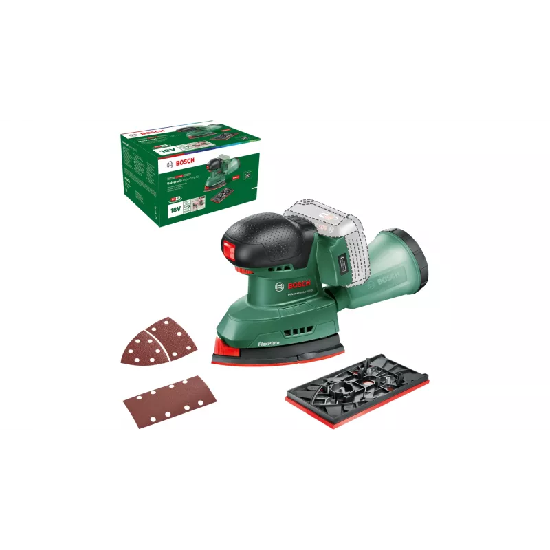 Bosch UniversalSander 18V-10 lijadora excéntrica 22000 OPM negro, verde