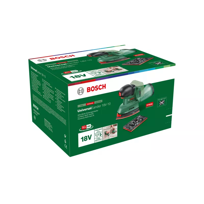 Bosch UniversalSander 18V-10 lijadora excéntrica 22000 OPM negro, verde