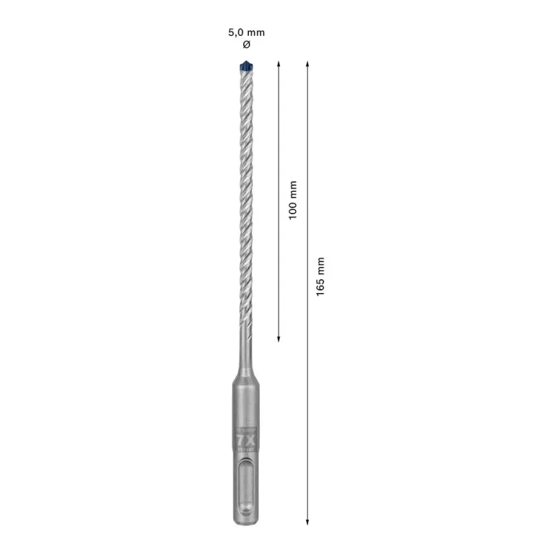 Broca Bosch SDS plus-7X 5 mm 165 mm