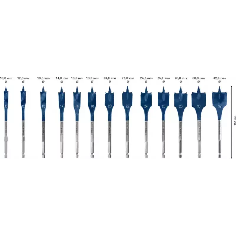 Bosch 2 608 900 336 Juego de brocas planas 13 uds.