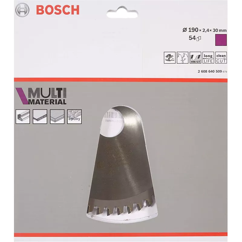 Hojas de sierra circular Bosch Optiline Wood, madera, 19 cm, Bosch, 340 g, 1 ud.