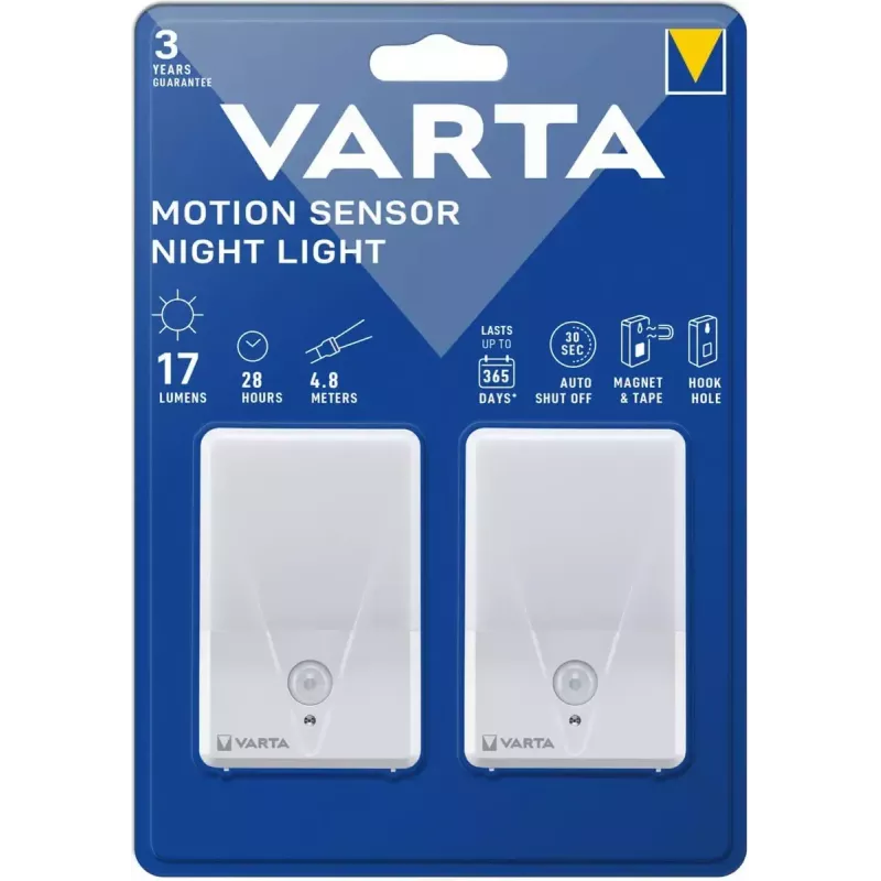 Luz nocturna Varta 16624 101 402 blanca, pack de 2