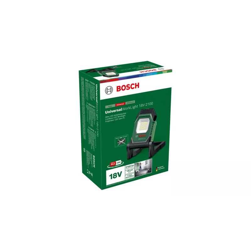 Bosch UniversalWorkLight 18V-2100 negro, verde