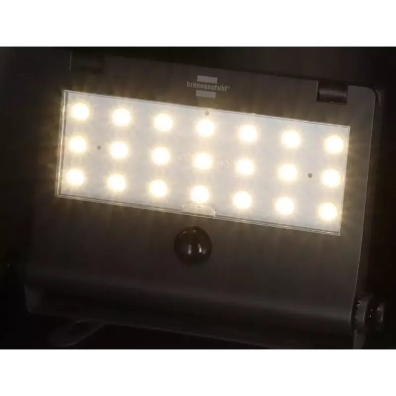 Brennenstuhl SOL 1000 Pad 1173740003 foco LED solar de pared, 2,1 W, negro