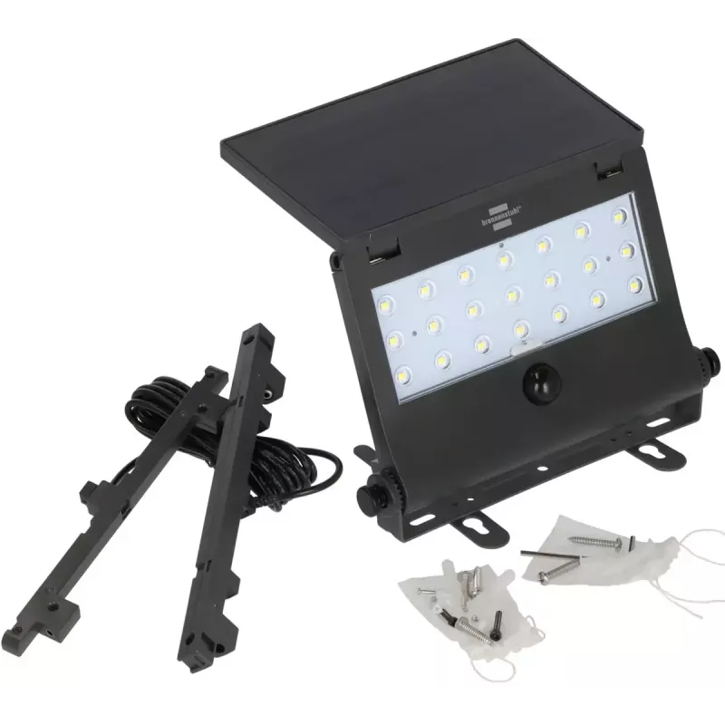 Brennenstuhl SOL 1000 Pad 1173740003 foco LED solar de pared, 2,1 W, negro
