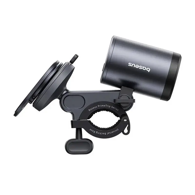 Soporte para bicicleta Baseus PrimeTrip soporte para móvil 2 en 1 con linterna, negro